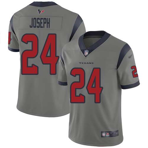 Houston Texans Limited Gray Men Johnathan Joseph Jersey NFL Football #24 Inverted Legend